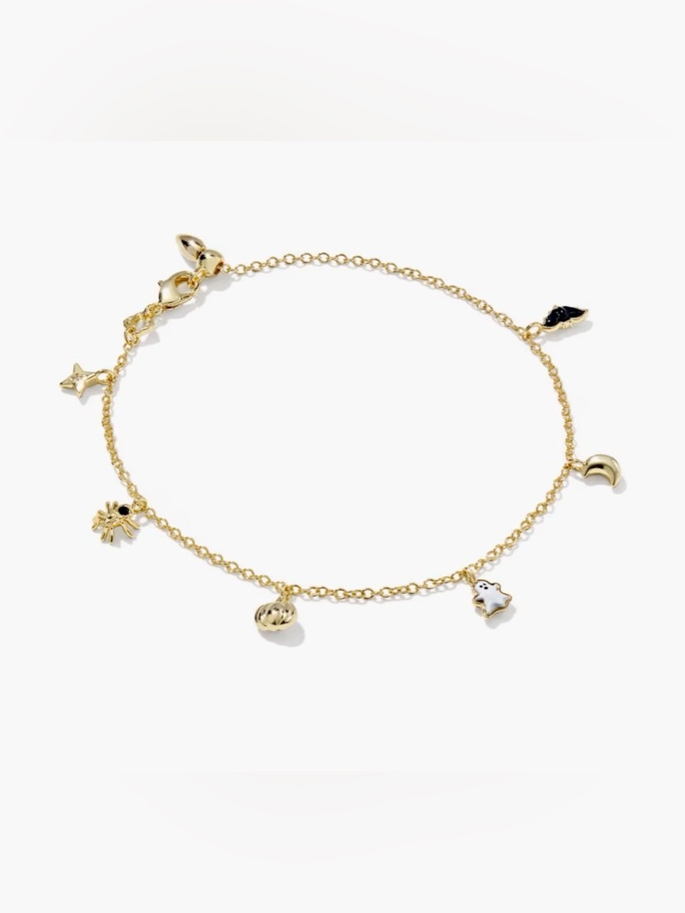 Kendra Scott Gold-Tone Charm Bracelet with Black and White Accents